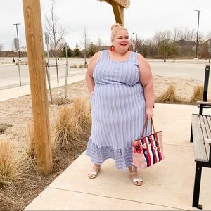 Lane Bryant Square-Neck Maxi Dress Size 30/32